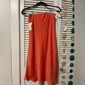 Orange maxi skirt